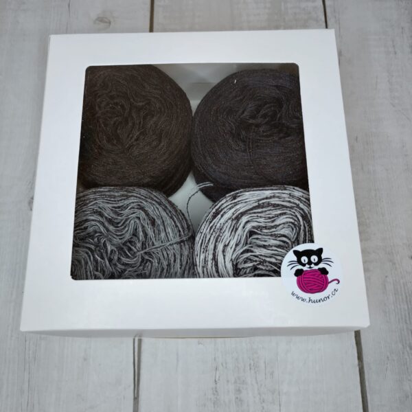 SET Bouclé – 33% hedvábí Schappe, 67% vlna merino – HB406