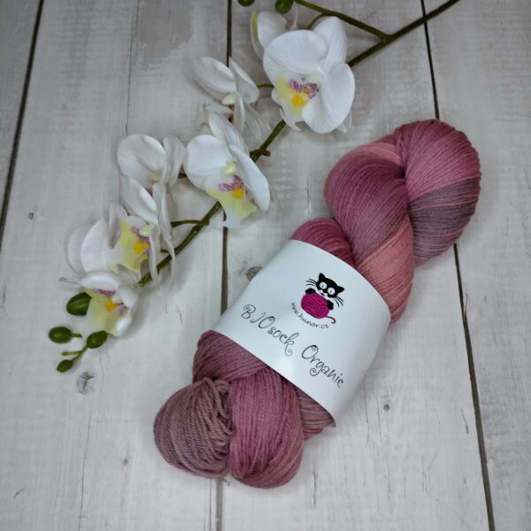 BIOSock Organic - 75% merino organic 25% nylon biodegradable – 1 přadeno 100g- TM07 - barveno přírodou