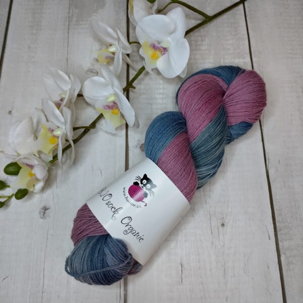 BIOSock Organic - 75% merino organic 25% nylon biodegradable – 1 přadeno 100g- TM08 - barveno přírodou