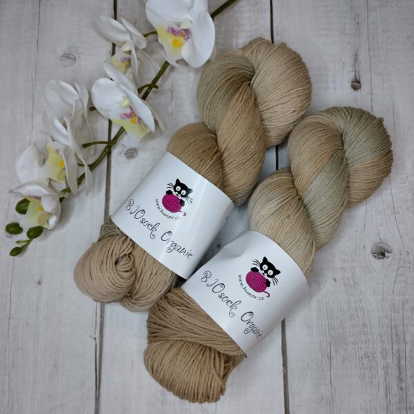 BIOSock Organic - 75% merino organic 25% nylon biodegradable – 1 přadeno 100g- TM01 - barveno přírodou - Image 2